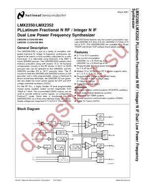 LMX2350TMX/NOPB datasheet  